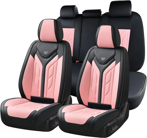Miniatura 21 de Coverado Fundas de Asiento Delantero para Automóvil, 2 Piezas Fundas de Asiento de Cuero para Automóviles, Protector de Asiento de Automóvil Solo