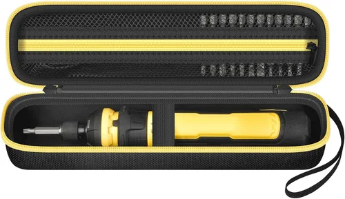 Funda compatible con DEWALT 8V MAX inalámbrica para kit de destornilladores DWHT66719, soporte de almacenamiento de destornilladores con bolsillo de