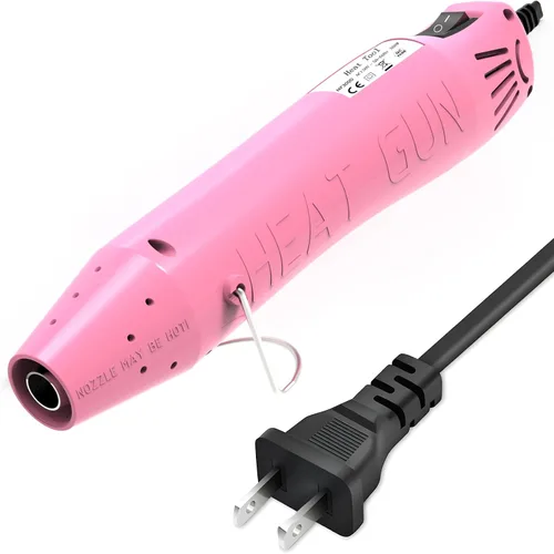 Miniatura 11 de Pistola de calor, mini pistola de calor para tubo termocontraíble, para manualidades DIY, pistola de aire caliente de 300 W con boquilla reflectora