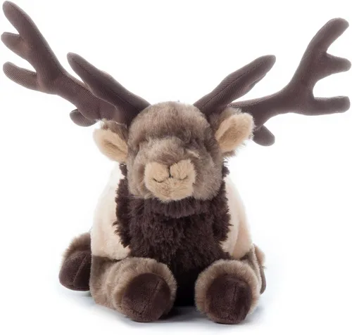 Miniatura 2 de The Petting Zoo Peluche de alce, regalos para niños, animales salvajes del zoológico Onez, juguete de peluche de alce de 12 pulgadas