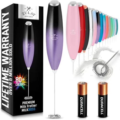 Miniatura 19 de Zulay Kitchen - Batidor eléctrico de mano para café, lattes, capuchinos, matcha y chocolate caliente, mezclador portátil para bebidas, accesorio