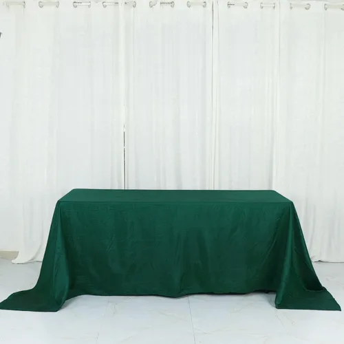 Miniatura 36 de Tableclothsfactory Mantel rectangular de tafetán arrugado de acordeón azul polvoriento, de 60 x 102 pulgadas, perfecto para ceremonias de boda