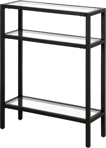 Miniatura 5 de Henn&Hart Mesa consola rectangular de 22 pulgadas de ancho en bronce ennegrecido, mesa de entrada, mesa decorativa para sala de estar, pasillo