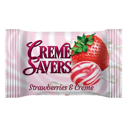 Miniatura 3 de Creme Savers - Caramelo duro de fresas y crema El sabor de fresas frescas remolinadas en crema rica Los clásicos originales Creme Savers traídos