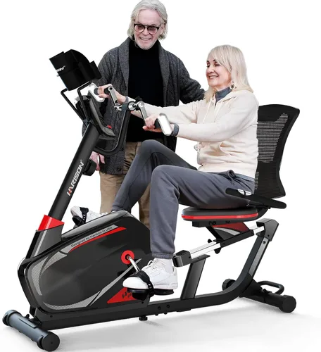 HARISON Pro Recumbent Exercise bike with Arm Exerciser for Adult and Seniors, Low-Impact Recumbent Stationary Bike for Knee-Friendly 400LBS HR-B8RE