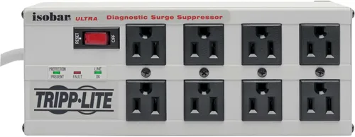 Miniatura 6 de Tripp Lite Isobar Toma múltiple de 8 enchufes, con protección contra sobretensión, cable de 12 pies, enchufe ángulo derecho, LED de diagnóstico