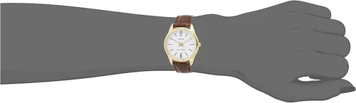 Miniatura 5 de Casio #LTP-V005GL-7B - Reloj analógico de vestir con correa de cuero dorado estándar para mujer, MIX, Movimiento de cuarzo