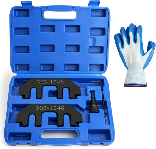 Kit de herramientas de sujeción de árbol de levas con herramienta de tensión, herramienta de soporte de alineación de distribución compatible con