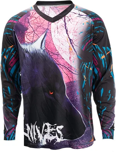 JPOJPO Camiseta de ciclismo para hombre, camiseta de manga larga, para bicicleta de montaña, motocicleta, ropa anti-UV