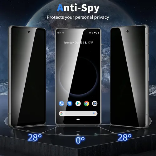 Miniatura 3 de Asstar [Paquete de 2] Protector de pantalla de privacidad para Google Pixel 8A de 6.1 pulgadas, protector de pantalla de vidrio templado de dureza