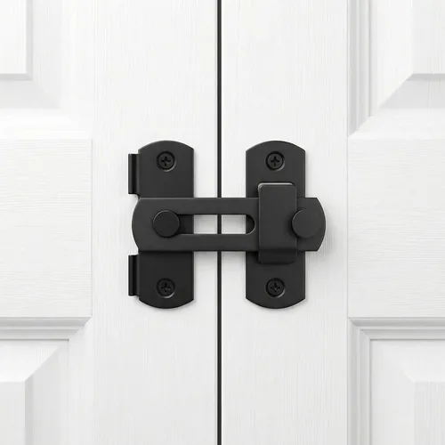 Miniatura 4 de DOUBLE 2 C Cerradura de puerta de granero, herrajes para cerradura de puerta deslizante, cierres de puerta de acero al carbono para gabinete