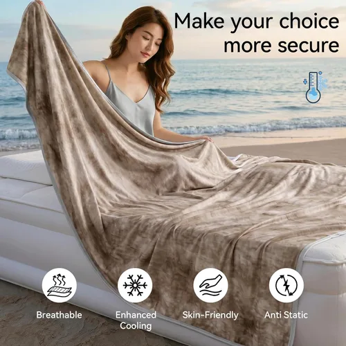 Miniatura 4 de Guohaoi Arc-Chill Q-Max - Manta refrescante para durmientes acalorados, tamaño individual de 50 x 70 pulgadas, ligera y transpirable, para sofá