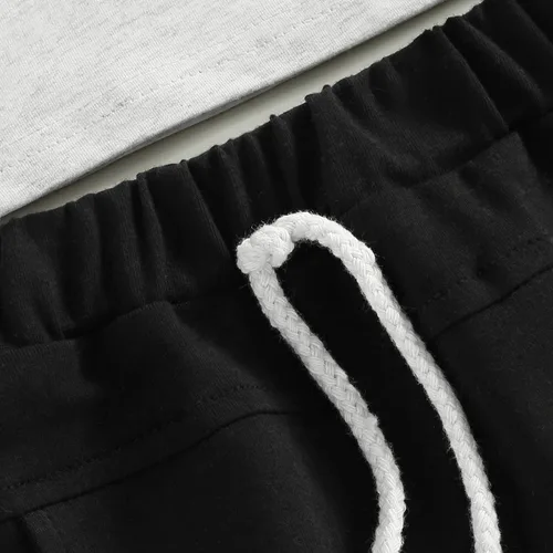 Miniatura 6 de Conjunto de camiseta de manga corta con estampado de vaca para bebé, pantalones cortos sólidos, ropa de verano
