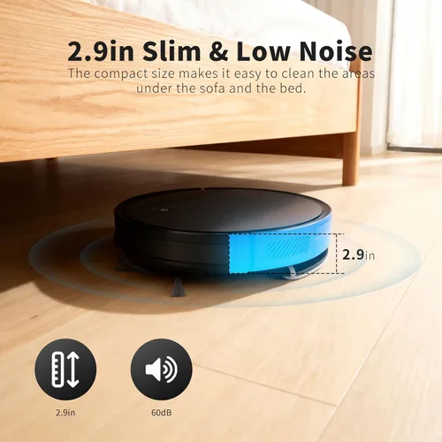 Miniatura 7 de Livvi Combo de robot aspirador y trapeador - Robot aspirador 2 en 1 de 3500 pa con WiFi/Aplicación/Voz, 120 minutos de tiempo de funcionamiento