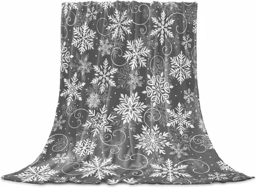 Miniatura 96 de Mantas de Tiro de Muñeco de Nieve de Navidad, Manta de Vellón Suave de Vacaciones de Invierno Decorativa para Hogar Sofá Sillón Silla Sala de Estar