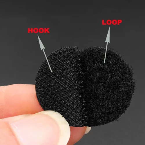Miniatura 3 de LLPT 600 puntos de gancho (300 pares) adhesivos resistentes de 0.6 pulgadas de diámetro, puntos adhesivos muy fuertes impermeables para arte, Negro