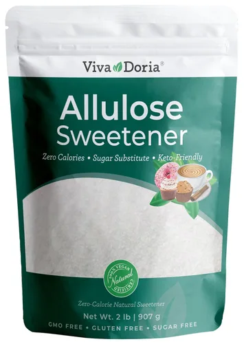 Viva Doria Edulcorante de alulosa, 2 libras (31.99 oz) | Sustituto de azúcar sin calorías | Ideal para café, té, cocinar y hornear | Apto para dieta