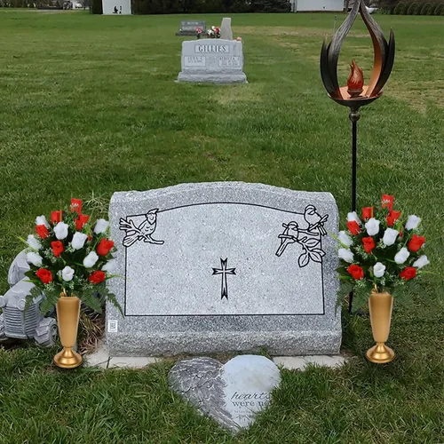 Miniatura 4 de Jarrón de metal para cementerio, jarrones con base de metal y estacas para mesa del hogar, flores de cementerio, decoraciones de tumbas Dorado