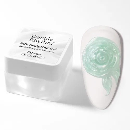 Miniatura 19 de Double Rhythm 3D Gel de uñas en gel transparente sólido para esculpir, antiadherente, gel duro para construcción, tallado, moldeado, extensión