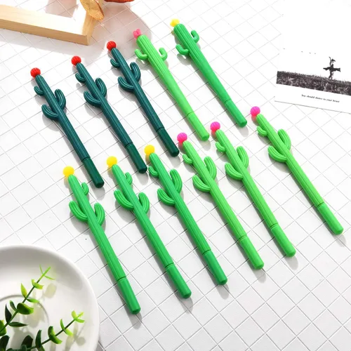 Miniatura 7 de Outus 30 juegos de bolígrafos de cactus con forma de cactus negro de 0.020 in de tinta de gel, bolígrafo de regalo de graduación para estudiantes