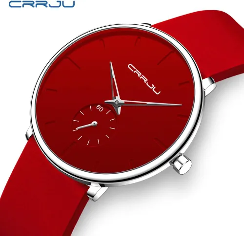 Miniatura 7 de CRRJU Mens Women Watch Casual Stylish Waterproof Quartz Unisex Wristwatches, Ultra Thin Watches for Men Women, Colorful Silicone Band