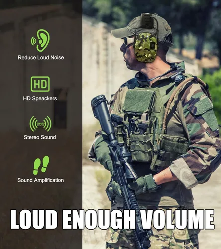 Miniatura 4 de Protección auditiva mejorada con Bluetooth 5.4 para disparar con sonido Amplificar electrónico digital orejeras de seguridad protector auditivo