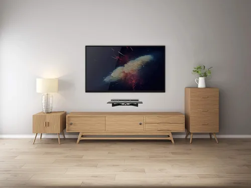 Miniatura 4 de TechOrbits Estante de pared de vidrio – Estante de montaje en pared para componentes multimedia DVD – Consola de entretenimiento flotante