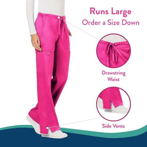 Miniatura 3 de Cherokee - Pantalones quirúrgicos elásticos Workwear Revolution WW120 para mujer, suaves y con cordón ajustable