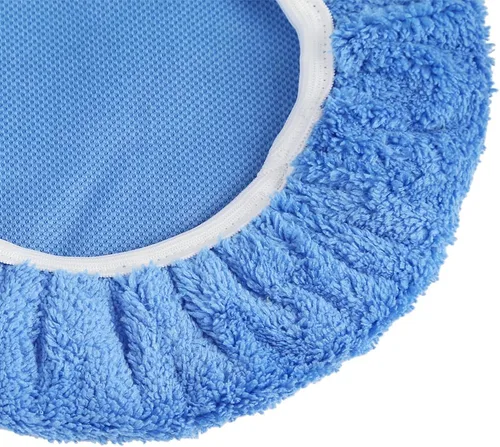 Miniatura 8 de X AUTOHAUX 5pcs 9-10 pulgadas azul cielo microfibra cera de coche pulido capó cubierta de almohadilla de pulido
