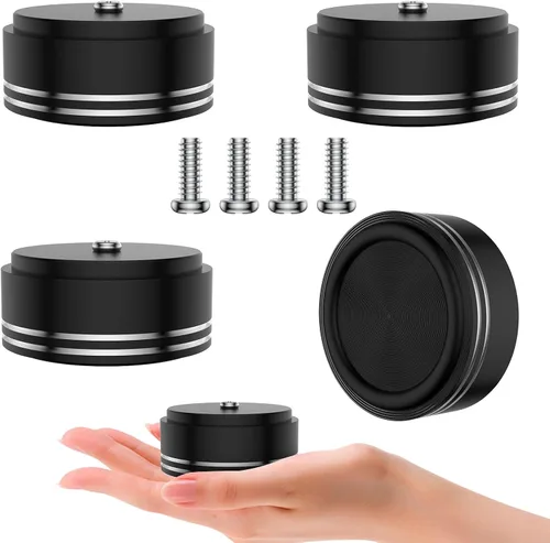 Miniatura 14 de Audiocrast 4X puntas de alta fidelidad para altavoces de 30x33 mm, almohadillas de aislamiento para patas de aluminio, amortiguador de choque