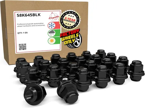 Miniatura 10 de Wheel Accessories Parts 20 tuercas de llanta M14x1.5 14x1.5 rosca OEM estilo fábrica 1.8 pulgadas de largo cromadas 7/8 pulgadas 0.866 in Cromado