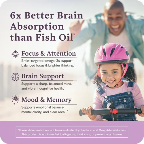 Miniatura 2 de Omega con LYSOVETA LPC Suplementos de EPA y DHA para la salud cerebral Enfoque, atención, memoria y estado de ánimo 6 veces mayor absorción