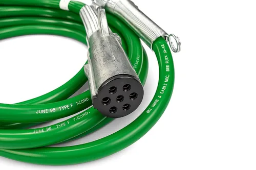 Miniatura 3 de 15 pies, enchufe de 7 vías, conjunto de cable recto ABS, verde, cable de calibre 4/12, 2/10, 1/8, fabricado en EE. UU