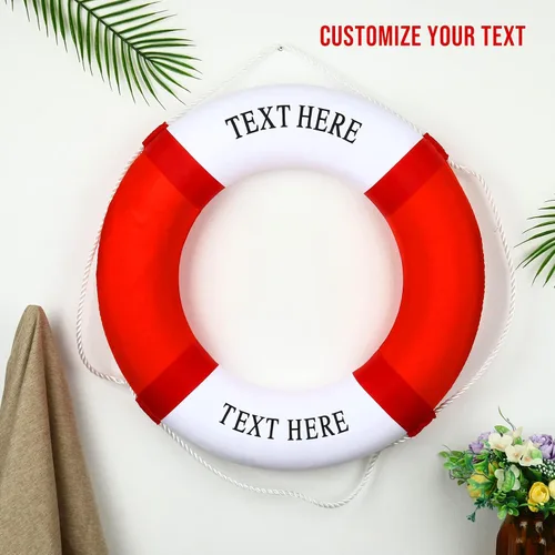 Miniatura 2 de Anillo de preservador de vida personalizado, decoración de casa con nombre personalizado, Plástico