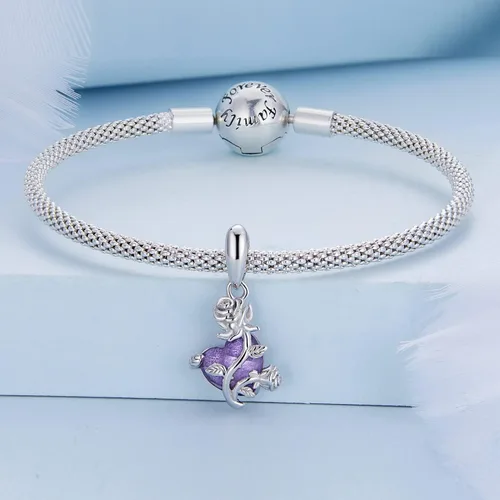 Miniatura 9 de Abalorios de plata de ley para pulseras, collares, familia para siempre, circonita cúbica, regalo de joyería para mujeres