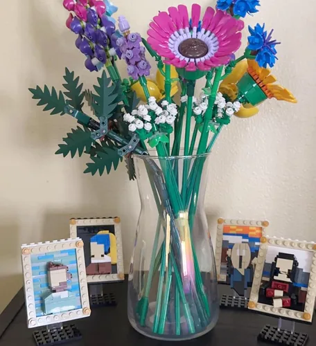 Miniatura 5 de Floreros de cristal iridiscente de 8 pulgadas para centro de mesa, decoración de escritorio interior del hogar, jarrón moderno estilo bohemio
