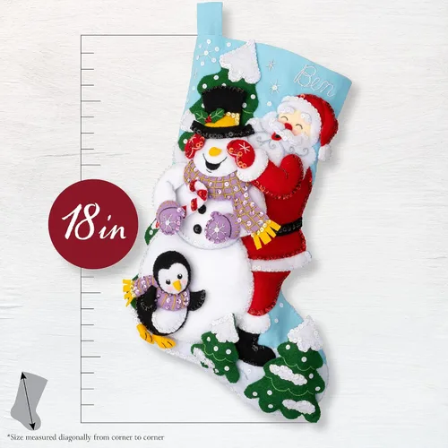 Miniatura 2 de Bucilla Kit de fabricación de calcetines de 18 pulgadas, Adivina quién, perfecto para manualidades y manualidades, 89614E