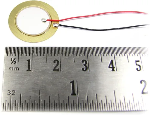 Miniatura 2 de 15pcs 0.787 in discos piezoeléctricos con plomo micrófono tambor gatillo acústica pastilla CBG guitarra