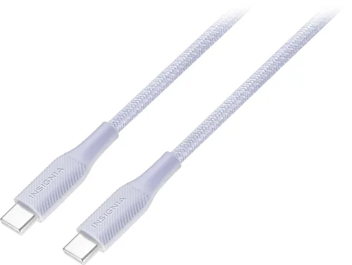 Miniatura 3 de Insignia Cable trenzado USB-C a USB-C (5 pies, morado claro)
