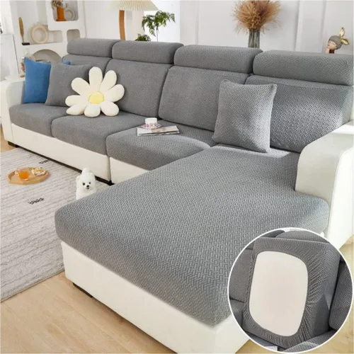 Miniatura 23 de Funda mágica universal para interior de sofá, funda de sofá resistente al desgaste, funda de sofá modular en forma de L, diván con cojín separado