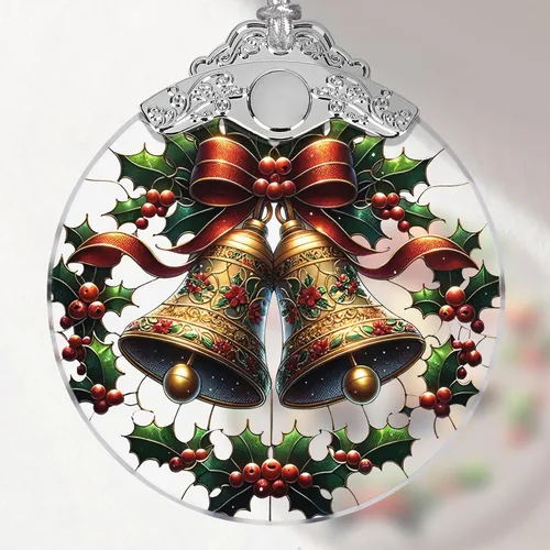Miniatura 24 de Adorno de vitral, adornos de Navidad, decoraciones de árbol de Navidad, decoración de mariposa de Navidad, adornos de mariposa para árbol