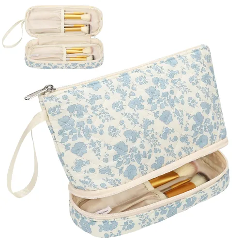 Miniatura 15 de Ethereal Bolsa de maquillaje de viaje, bolsa de cosméticos transparente, organizador de maquillaje, bolsa de aseo aprobada por la TSA, bolsa