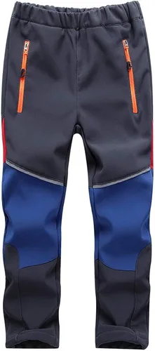 Toomett Pantalones cargo de nieve para niños, niñas y niños al aire libre con forro polar suave Shell senderismo pesca esquí pantalones aislados