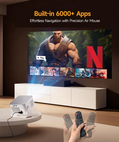 Miniatura 4 de Magcubic HY350Max - Proyector inteligente con soporte 4K 8K, mini proyector con Wifi6 y Bluetooth5.4, 600 ANSI, enfoque automático y prevención