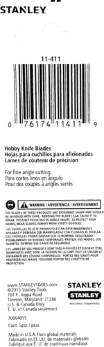 Miniatura 2 de Stanley 11-411 Cuchillas para cuchillos de hobby, 5 cuchillas