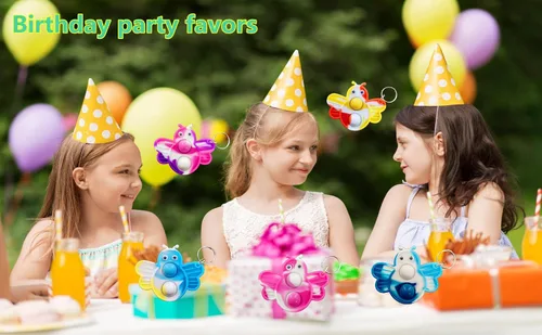 Miniatura 3 de (No contiene huevo) 30 paquetes de mochila de abeja pequeña a granel llavero mini pop Fidget regalos de fiesta de cumpleaños, premio de burbuja
