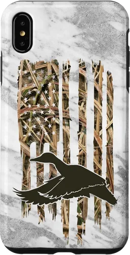 Miniatura 11 de Funda de caza de caza para iPhone 13 Pro Max con diseño de camuflaje gris y bandera de Estados Unidos