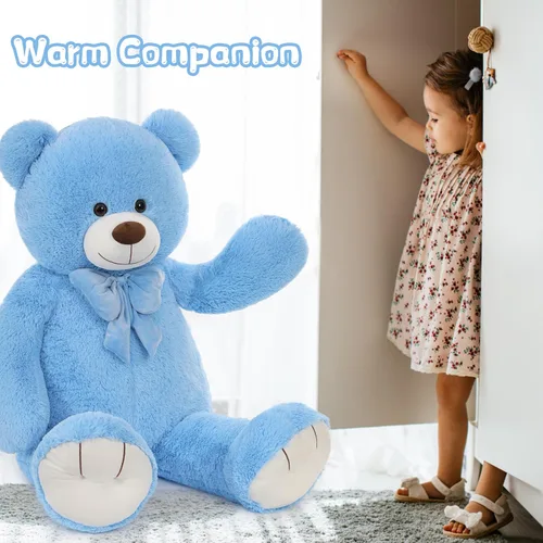 Miniatura 5 de Tezituo Oso de Peluche Gigante de 47 Pulgadas, Suave Animal de Peluche Grande Tamaño Real de 4 Pies, Juguete de Oso de Peluche, Regalo de San Azul