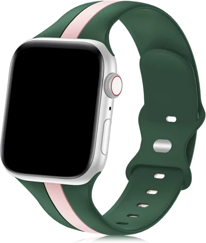 Miniatura 15 de Seizehe - Banda deportiva de diseño compatible con Apple Watch de 38/40/41/42/44/45/46/49 mm, unisex, correa de silicona suave para Apple Watch