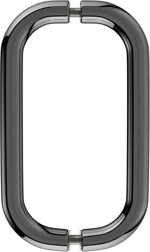 Miniatura 12 de BRIXWELL Manija tubular estándar para puerta de ducha para montaje posterior, acabado de oro de 24 quilates, construcción de latón macizo, 8